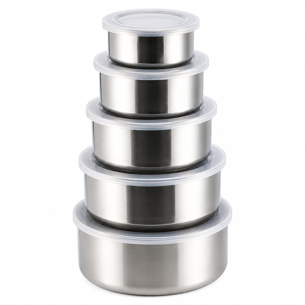 Stainless Steel Storage Bowls – 5 Pcs